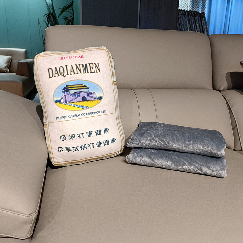 Simulación de cigarrillos almohada juguetes de peluche cajas de cigarrillos chino Yuxi para el regalo del Día del Padre para los niños almohada
