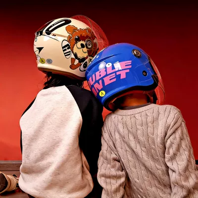 Girls Winter Warm Electric 3/4 Helmet | Motosiklet kaskı (dəbilqə)