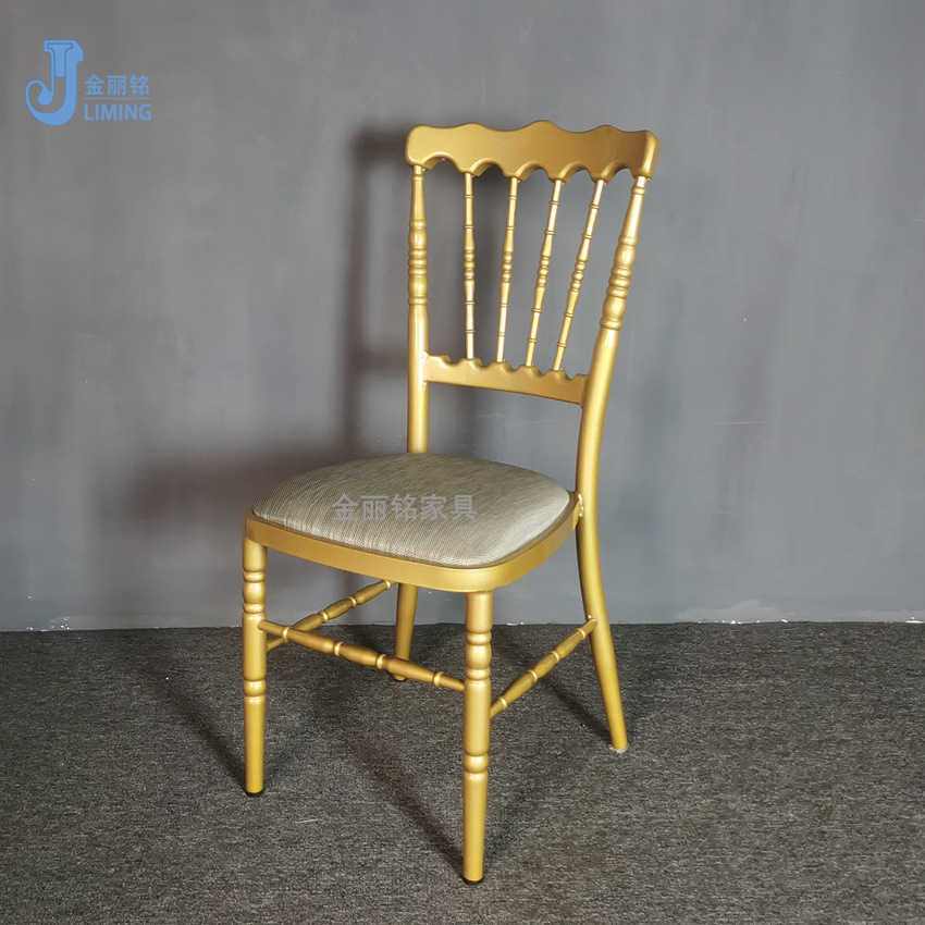 Foshan suministro directo de fábrica americana al aire libre Silla de Castillo Napoleón Silla de bambú boda banquete de boda Silla de mesa de comedor