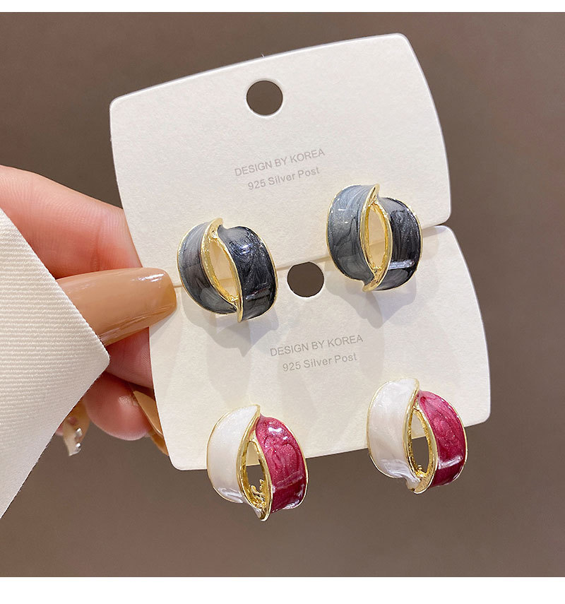 1 Pair Fashion Geometric Alloy Enamel Women's Ear Studs display picture 3