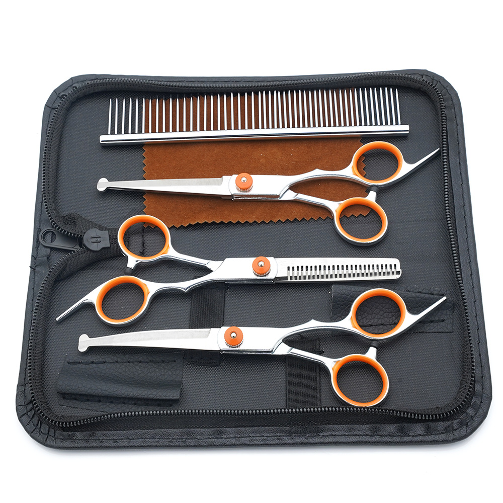 Ventas directas de fábrica de tijeras para mascotas, tijeras para cortar el pelo para perros, tijeras para cortar el pelo, tijeras de dientes delgadas para gatos, tijeras de aseo para mascotas