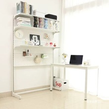 五金洞洞板立式网红书桌学生组合改装书柜落地置物架少女收纳书架