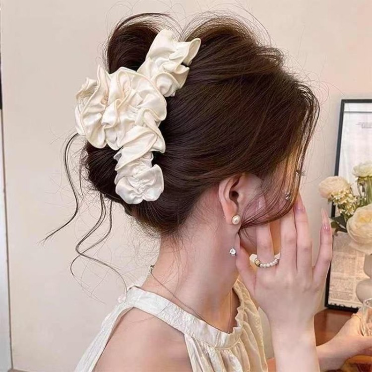 Large Bow Hair Clips Shark Clips Hair Accessories for Women 2026 Back of Head Clips Hair Ornaments Autumn Fresh Sweet Style