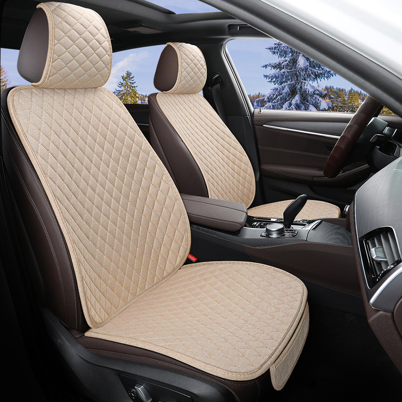 Cojín de coche cuatro estaciones Universal de una sola pieza transpirable sin respaldo de tres piezas verano fresco cojín trasero cojín de asiento de coche funda de cojín