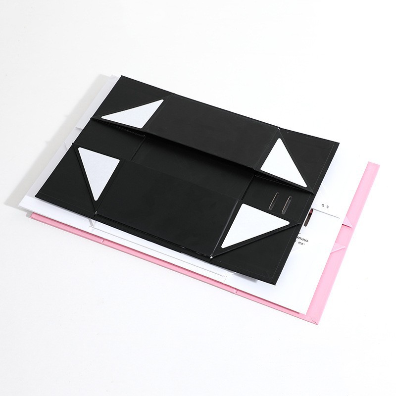 En stock Flip CAJA PLEGABLE al por mayor arco color sólido caja de embalaje transfronterizo Comercio exterior plegable caja de regalo de una sola pieza caja de regalo