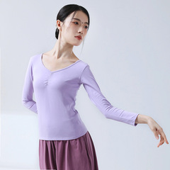 大人の形の服のダンスの練習服の女性の上着の芸考の訓練服の形のヨガ服の日常の長袖のダンス服