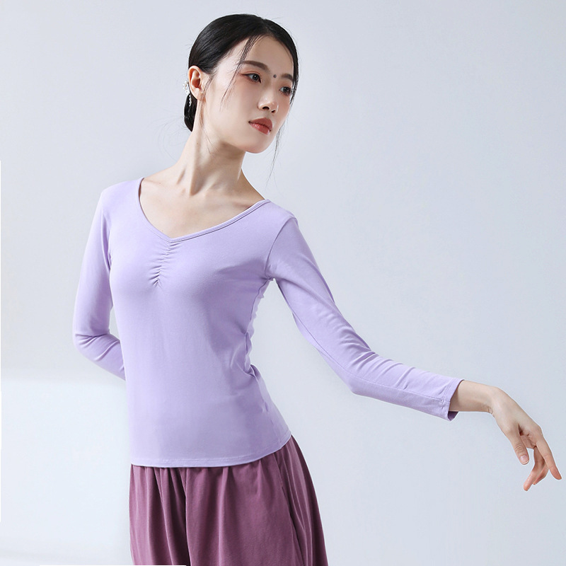 大人の形の服のダンスの練習服の女性の上着の芸考の訓練服の形のヨガ服の日常の長袖のダンス服|undefined