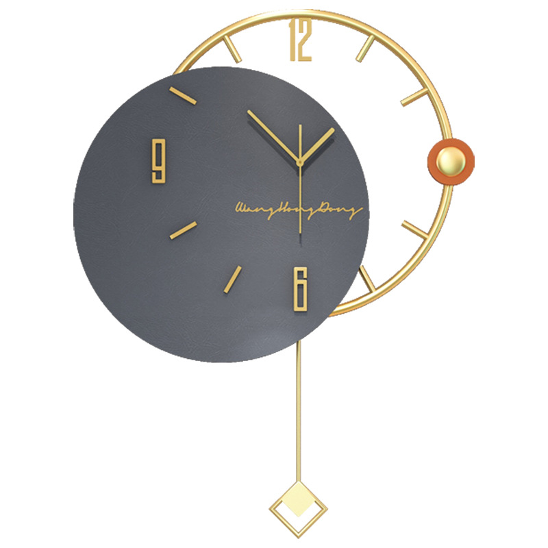 Reloj de pared moderno y accesorio de lujo para sala de estar, decoración sencilla de alta gama para el hogar, reloj silencioso, reloj creativo sin perforaciones para colgar en la pared