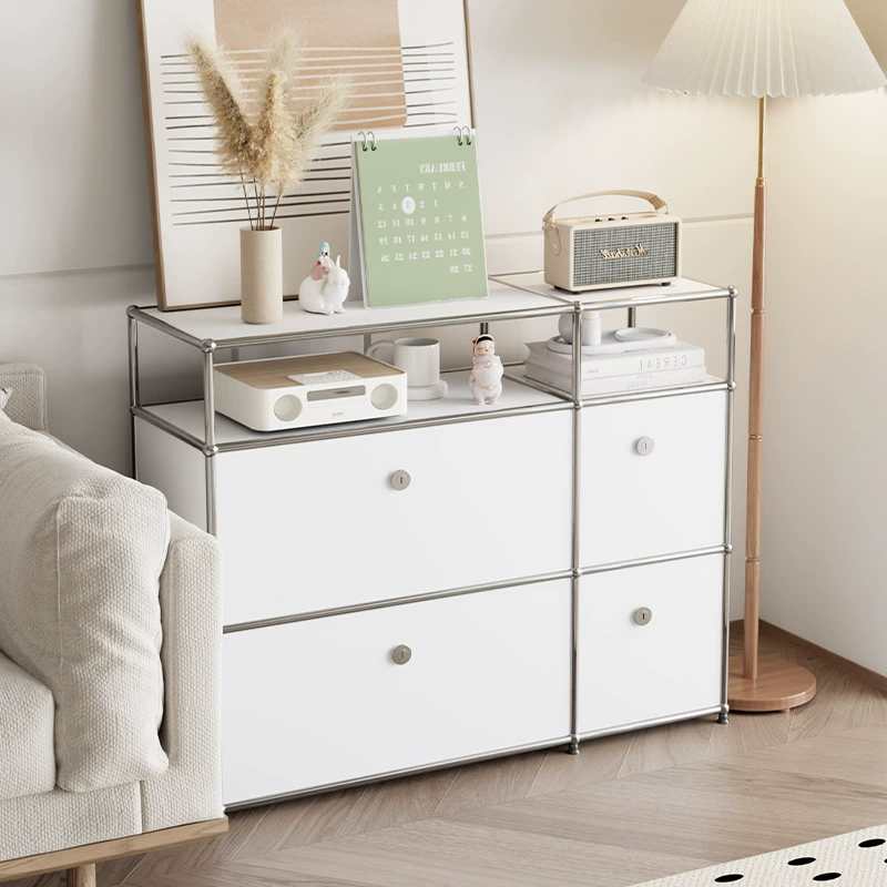 Модульный дом U-образный шкаф для хранения SM, шкаф для хранения, буфет, шкаф для хранения кофе, винтажный комбинированный шкаф с ящиками из нержавеющей стали для гостиной