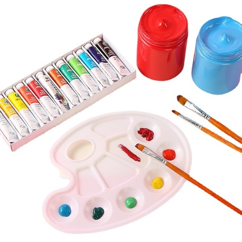Large 6-hole children's color palette, made of high-quality plastic, easy and lightweight color mixing plate, guaranteed quality art supplies
