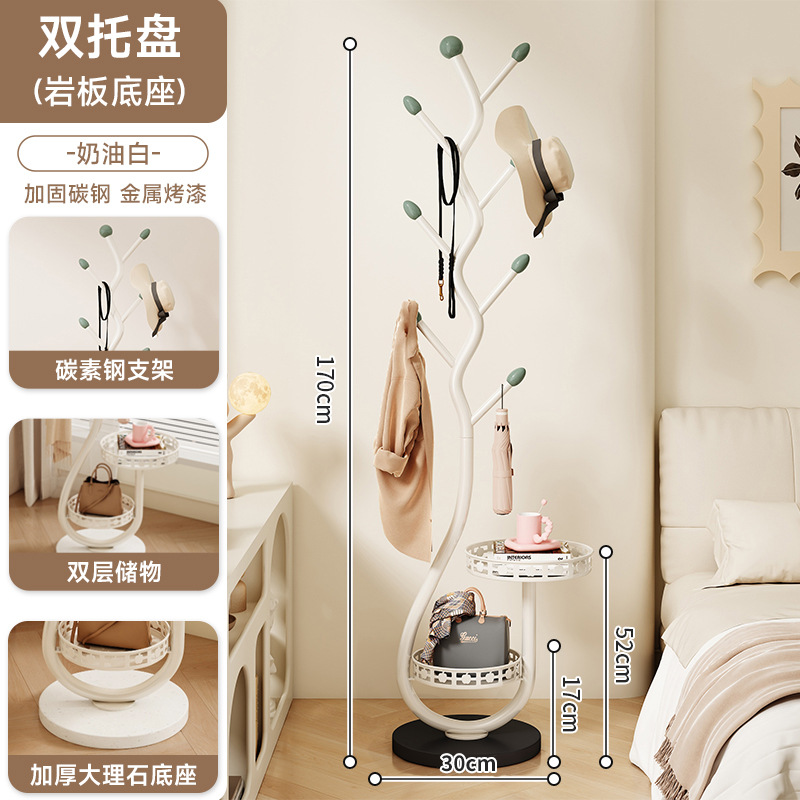 Dormitorio, perchero de rama de árbol de lujo ligero, estante de ropa de arte de hierro, entrada, perchero vertical de piso