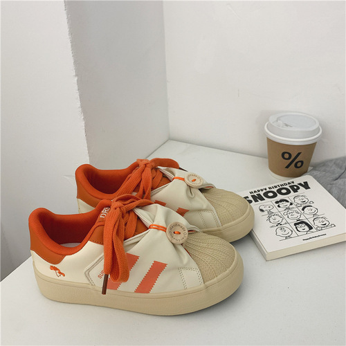 Hong Kong style Harajuku low-top street style canvas shoes for women 2024 spring student new bow-knot white shoes Korean style women's shoes