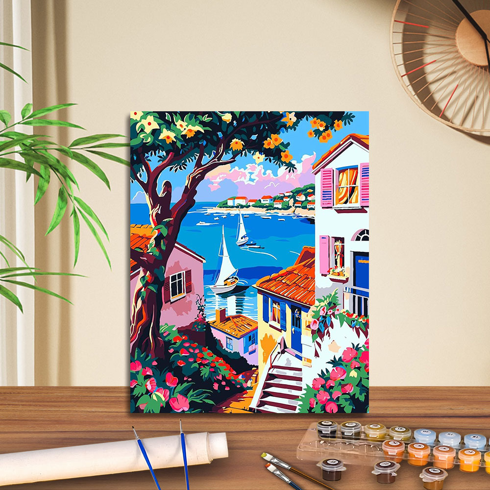 Transfronterizo jitdiy agente de pintura al óleo digital fabricantes al por mayor puestos de pintura al óleo artesanal pintura decorativa Amazon relleno de color