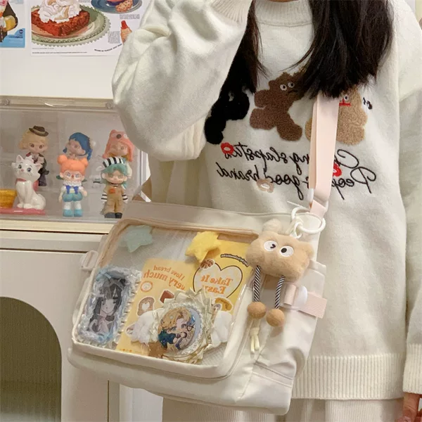 Trendy Japanese-Style School Bag with Large Capacity, Simple and Fashionable Shoulder Crossbody Bag, Versatile Messenger Bag