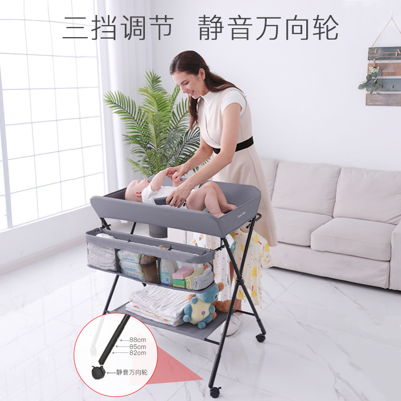 尿布台新生兒嬰兒護理台嬰兒床可折疊多功能外貿批發發升級款