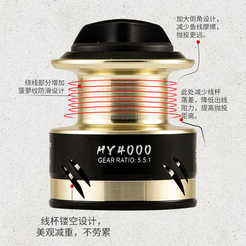 XSHARKS Full Metal Line Cup Spinning Reel Casting Rod Fishing Reel Fly Fishing Reel Offshore Rod Long Range Reel Fishing Tackle Wholesale