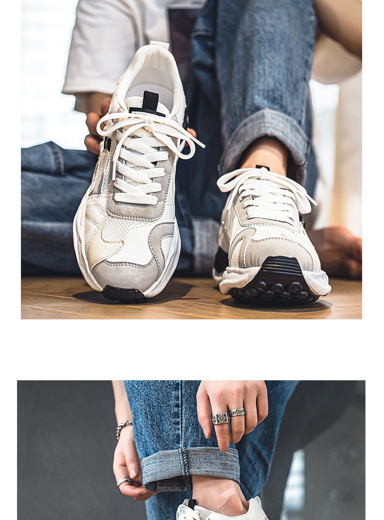 Scarpe da uomo, nuove scarpe da allenamento tedesche traspiranti in rete Fly-woven, scarpe da basket versatili alla moda con aumento dell'altezza interna, scarpe sportive casual da papà_voghion.com