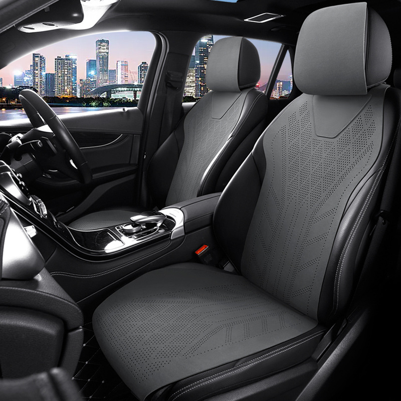 Seat cushion, seat cover – Universal Cushion Four Seasons - dark-gray-main-and-passenger-seat