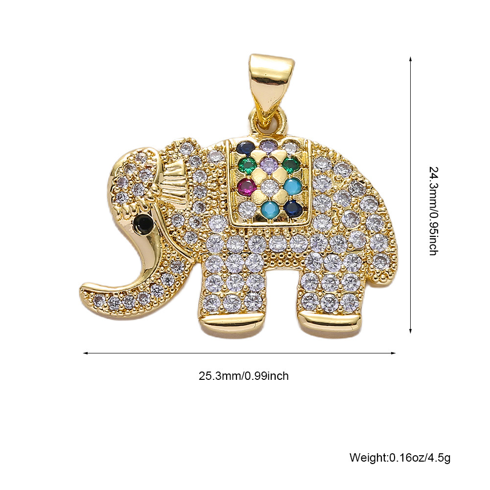 3g Weight Pendant Jewelry Making Type DIY Jewelry Accessories Classification 1 Piece Quantity Copper Material Elephant Pattern All Seasons Season Enamel, Plating Design Classic Style Style 1 Piece Copper Elephant Pendant DIY Jewelry Accessories 10