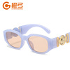 Retro glasses solar-powered, metal decorations, sunglasses, European style, suitable for import