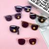 Fashionable silica gel children's retro sunglasses, sun protection cream, new collection, UF-protection