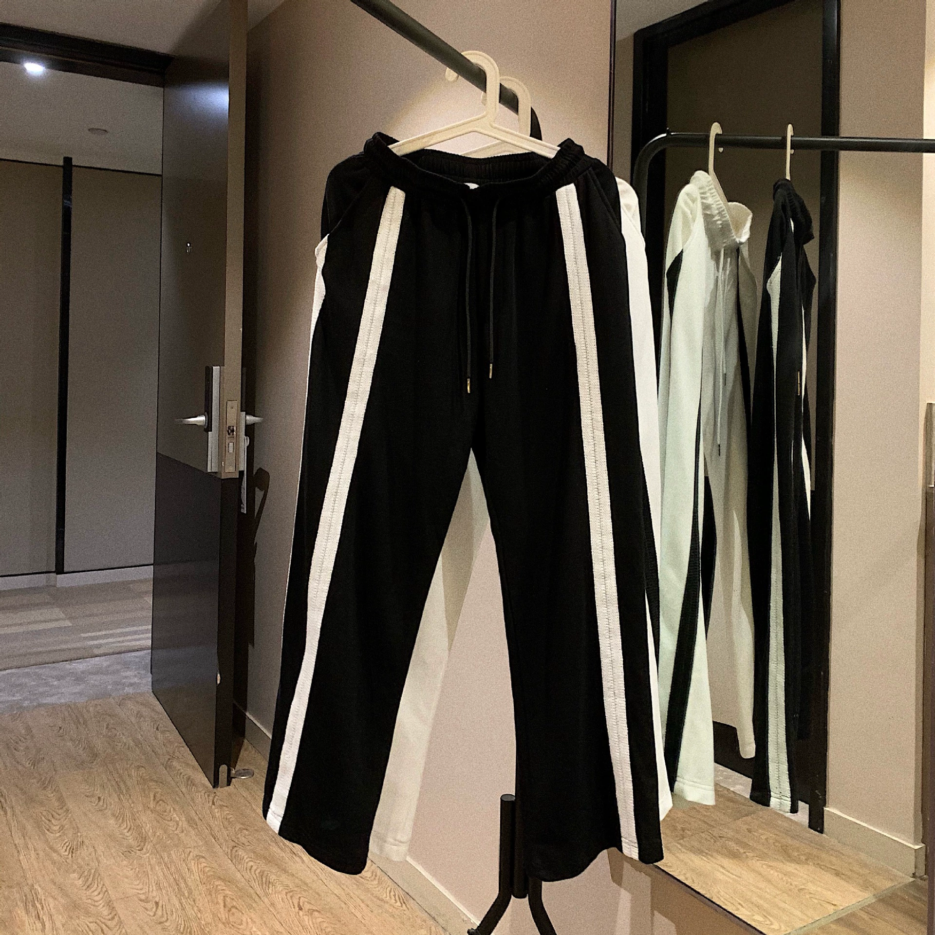 Летние тонкие casual брюки, корейский стиль, свободный прямой посадка