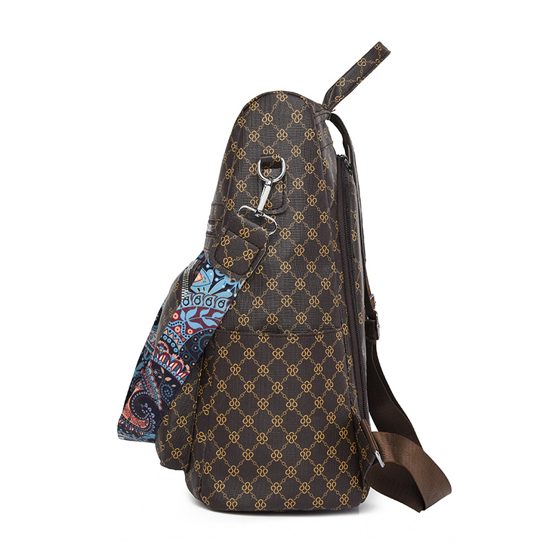 Comercio exterior al por mayor 2024 nueva mochila antirrobo para mujer moda europea y americana al aire libre multiusos mochila escolar marea