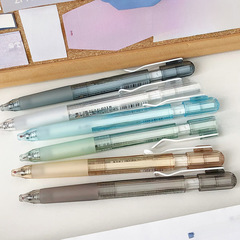 東米918全身按動中性筆簡約高顏值透明杆日系精工刷題筆st針管頭