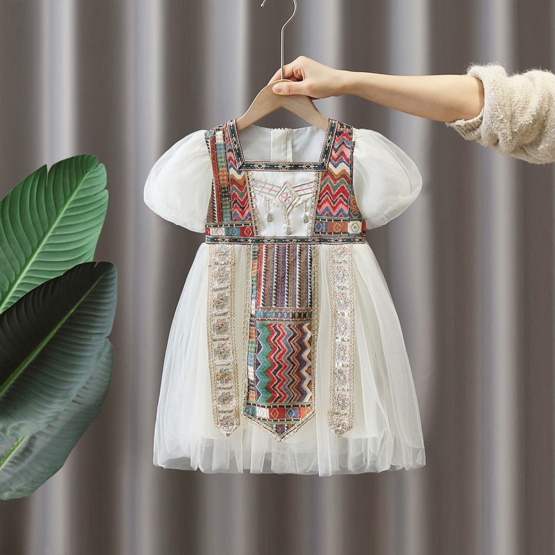 7138 Trajes de Hanfu para niños Trajes de minorías étnicas de primavera y otoño para niñas Trajes exóticos para niños del 3 de marzo