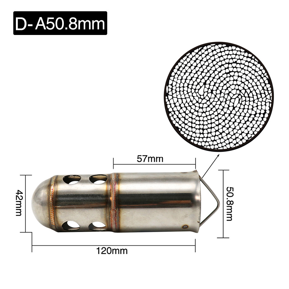 Motorcycle Modified Exhaust Pipe Catalyst Muffler 51mm 60mm Universal Exhaust Pipe Silencer Plug Return Plug