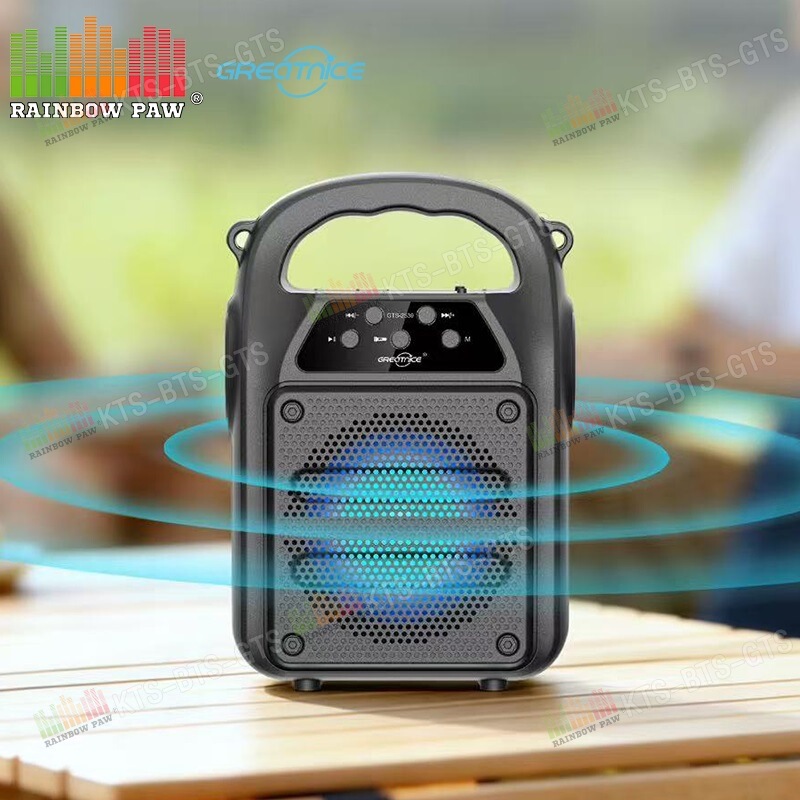 Gts Kts Bts Manufacturer Wholesale Gts-2539 Single 4inch Bluetooth Speaker with Solar Charging Panel Gts Kts Bts Manufacturer Wholesale Gts-2539 Single 4inch Bluetooth Speaker with Solar Charging Panel