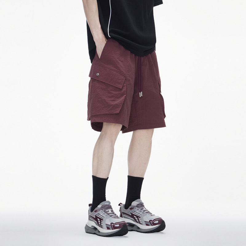 American-style Summer Thin Outdoor Quick-drying Pants Casual Workwear Shorts Men's Trendy Brand Multi-pocket Straight-cut Pants