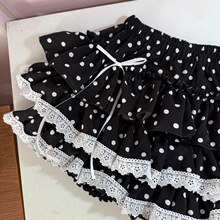 A 33494 Black French Lace Bow Skirt ��ɫ��˿������ȹ ר