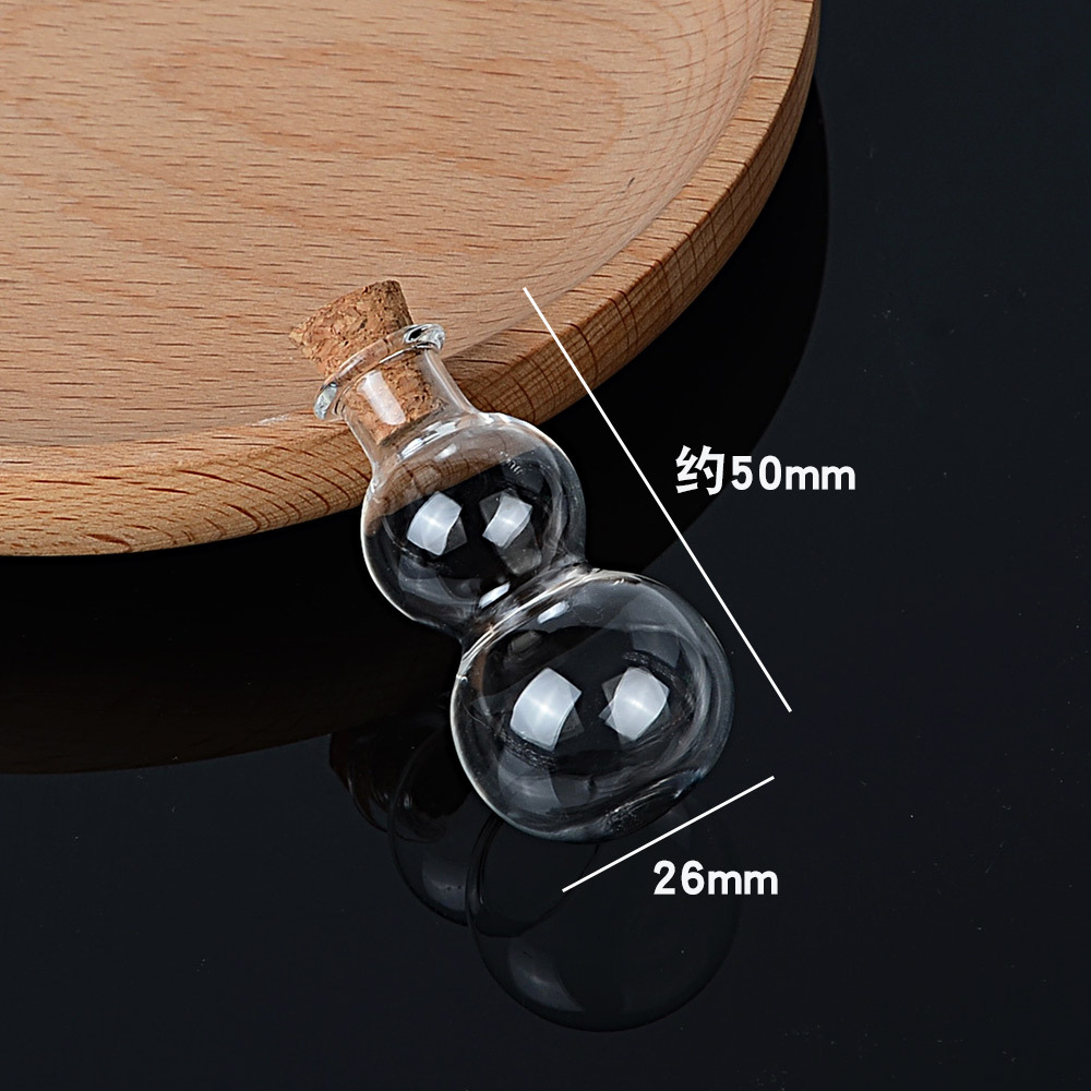 Transfronterizo exclusivo mini botella especial en forma de corcho deseando botella de vidrio transparente colgante pequeña botella de forma DIY