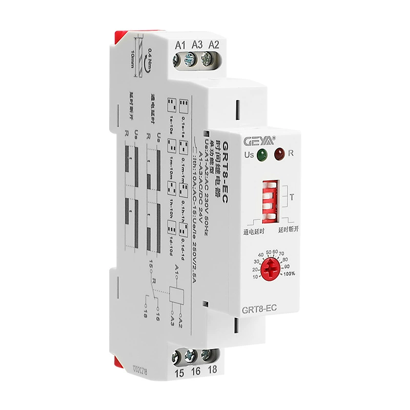 GEYA Однофункциональный таймер-реле GRT8-EC катушка напряжение AC230V задержка включения и выключения