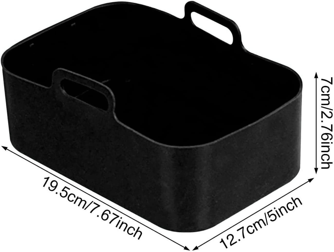 Rectangular de doble olla de silicona sartén freidora de aire accesorios DZ201 silicona para hornear olla de silicona