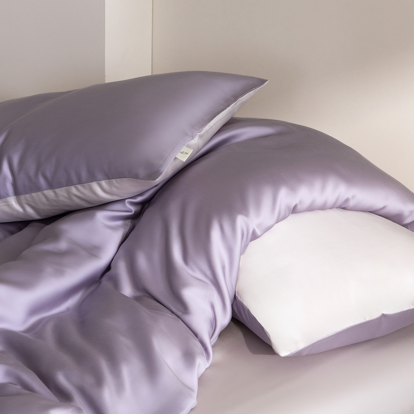 Duvet Cover Set Solid Colour Lyocell Tencel Cooling Bedding Set_voghion.com