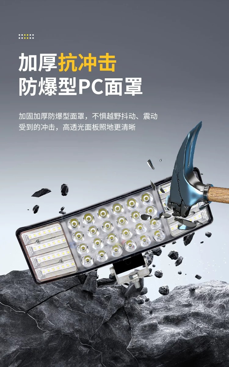 Three-Sided Wide-Angle Led Spotlight, High-Brightness Led Car Light, Agricultural Vehicle Tractor Trailer Super Bright Light