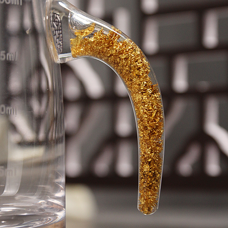 Copa de Vino con Lámina Dorada, Dispensador de Licor, Copa de Vino Pequeña para el Hogar, Copa de Vidrio, Juego de Vino, Copa de Cristal, Copa para Licor