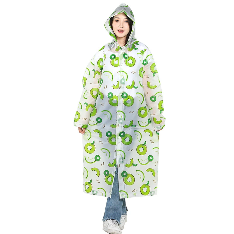 Fashionable cartoon fruit raincoat for hiking