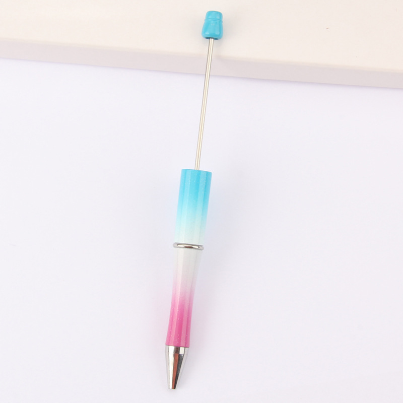 En stock al por mayor creativo de dibujos animados papelería DIY con cuentas bolígrafo logotipo imprimible