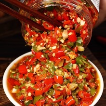 湖南特产辣椒酱农家剁辣椒下饭菜香辣蒜蓉剁椒酱小米椒拌饭调为溢
