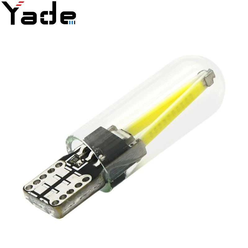 Трансграничная Горячая продажа автомобиля T10 COB стеклянная лампа накаливания бесконечное декодирование Светодиодная лампа шириной нити высокая температура