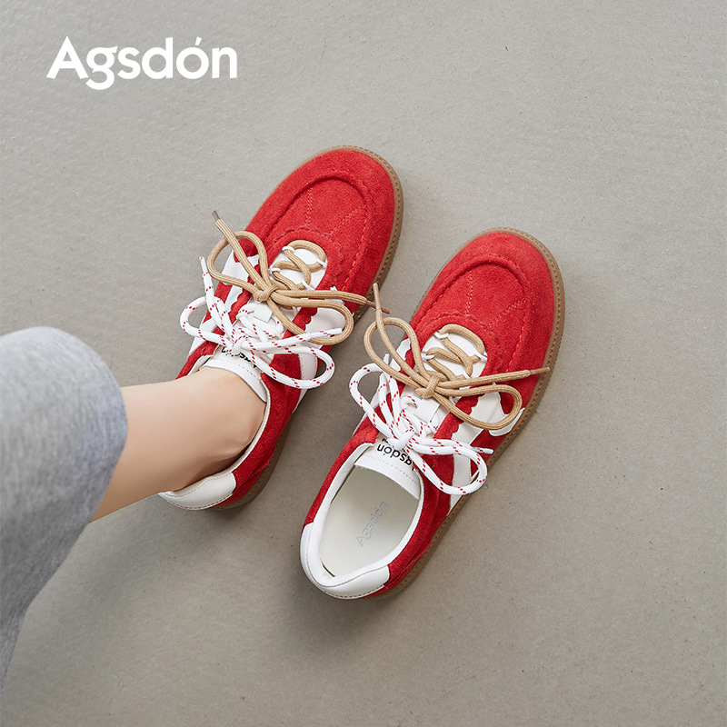 Zapatos de entrenamiento de ballet para mujeres 2025 nuevos zapatos rojos de otoño Gump zapatos de skate casuales