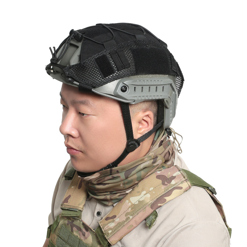 Outdoor Tactical Helmet Protective Cover Fast Helmet Cloth Camouflage Helmet Cover Real Person Cs Camouflage Head Tactical Equipment