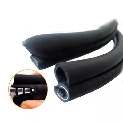 New type of automobile B- pillar steel belt sealing strip, automobile general frame sound insulation rubber sealing strip, waterproof and corrosion-resistant rubber (Vehicle Sealing Strip) - vulcanized-head-b-column-steel-with-card-slot-one-pair-of-80cm