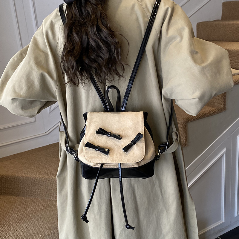 Mochila de mujer de arco encantador estilo estilo mirad color bolsas escolares nuevas mochilas infantiles moda