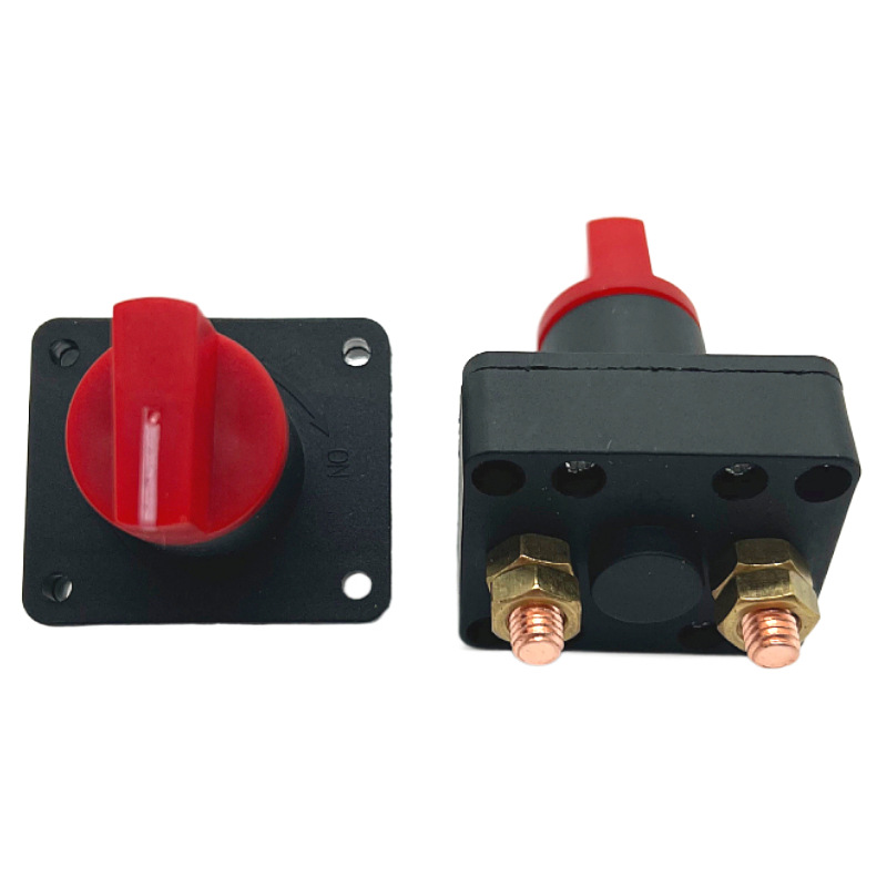 Pequeño mini yate interruptor de la batería tipo perilla del coche interruptor de la batería a prueba de fugas de cobre doble columna de alimentación interruptor principal