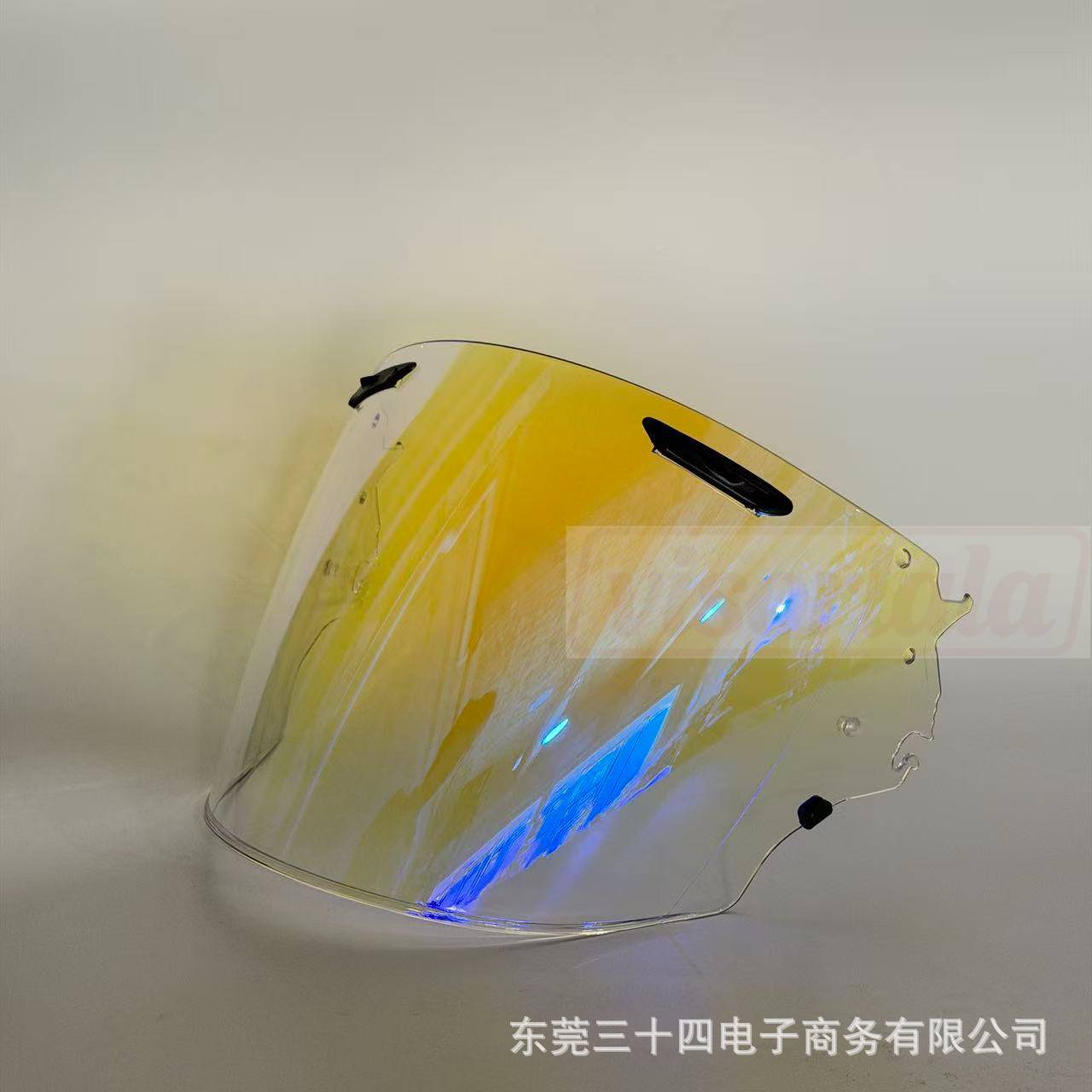 Suitable for Vz Ram Three-Quarter Motorcycle Helmets, Half-Helmets, Special Electroplated Aurora Silver-Coated Brown Lenses