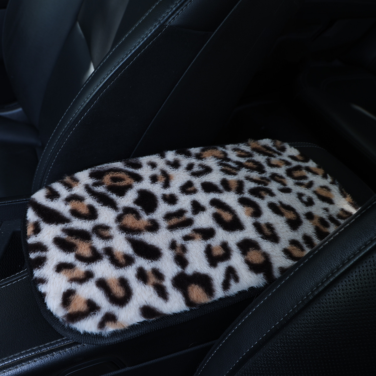 Cross-Border Car Armrest Box Mat Interior Central Armrest Box Protective Pad Faux Rabbit Fur Armrest Cover Protective Pad